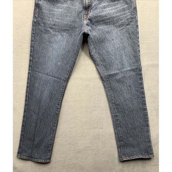 MBX Denim Jeans Men's Size 36X30 Slim Stretch Blue Distressed Dadcore Well Loved - Picture 11 of 16